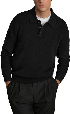 Reiss Kingsley Half Button Wool Top