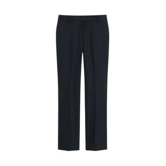 Max Mara Fatina Broeken - Dames - Vrijetijds broeken - Blauw - L - Katoen - Broeken