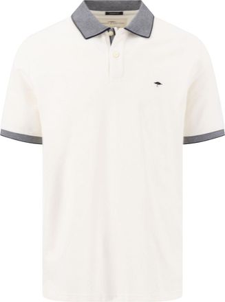 Fynch-Hatton Poloshirt FYNCH-HATTON, Herren, Gr. 4XL, new sanftes wei&szlig;, Web, Obermaterial: 100% Baumwolle, kontrastfarbene Details, unifarben, regular fit normal, 