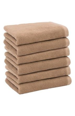 Linum Home Textiles 6-Pack Ediree Cotton Fingertip Towel Set in Cocoa at Nordstrom Rack