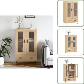 vidaXL The Living Store Credenza Rovere Sonoma 69,5x31x115 cm in Legno Multistrato - Credenza moderna