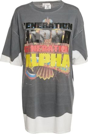 VETEMENTS Katoenen T-shirt met grafische print - Grijs