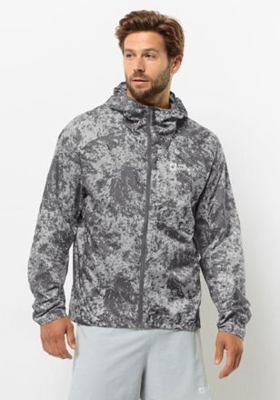 Jack Wolfskin Funktionsjacke JACK WOLFSKIN PRELIGHT WIND JKT M, Herren, Gr. M (50), grau (grid, camo, slate), OBERSTOFF: 100% POLYESTER, Jacken Funktionsjacke