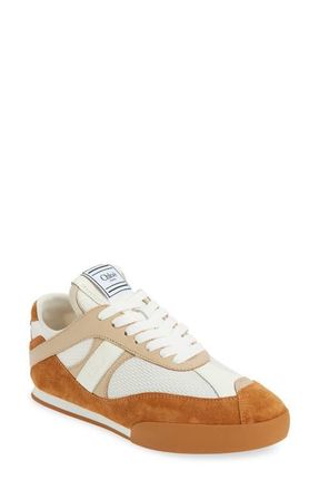 Chlo&eacute; Kick Low Top Sneaker in Rusted Brown at Nordstrom, Size 10Us