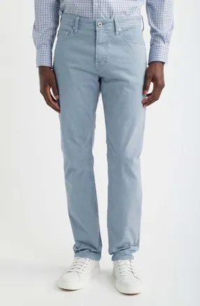AG - Adriano Goldschmied Everett Stretch Sateen Slim Straight Pants in Sulfur Smoky Sapphire at Nordstrom, Size 31 X 32