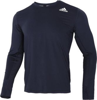 adidas TF Turf Ls Ftd Sports Running Training Gym Long Sleeves Navy Blue GL9895