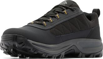 Columbia Transverse Hike Low Waterproof Mens Shoes Black/Stinger : 10.5 D - Medium, Leather/Textile