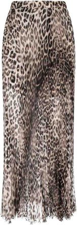 Ermanno Scervino Animalier silk skirt