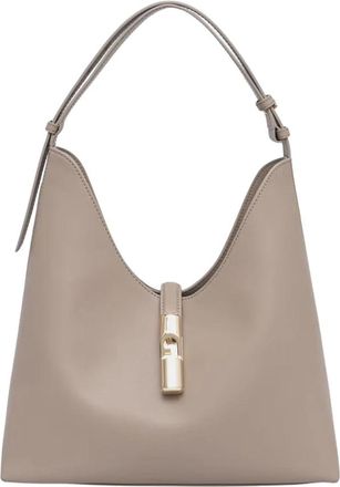 Furla Goccia Schoudertas M - Dames - Schoudertassen - Beige - ONE Size - Polyester - Tassen