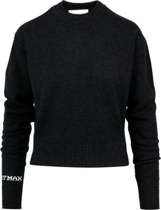 Sportmax Agadir Crewneck Sweater - Dames - Ronde hals truien - Zwart - L - Wol - Truien & Vesten