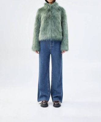 Unreal Fur Faux Fur Delish Jacket In Sage