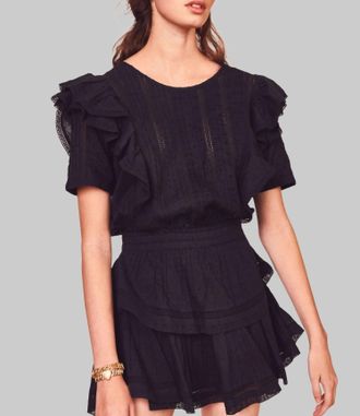 LoveShackFancy Natasha Dress In Black
