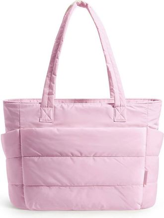 Generic Puffer Tote Bag for Women with Compartments Lightweight Puffy Handbag Large Laptop Purse for Work Travel Gym