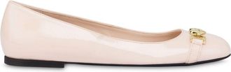 Love Moschino Ballerinas met logoplakkaat - Roze