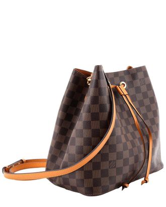 Louis Vuitton Brown Damier & Leather NeoNoe MM (Authentic Pre-Loved)