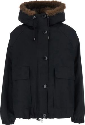 VALENTINI 1972 Omkeerbare Parka - Dames - Parka Jassen - Zwart - XS - Katoen - Jassen