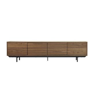Miliboo Miliboo - Mueble Tv Vintage De Nogal Y Metal 200 Cm Manny