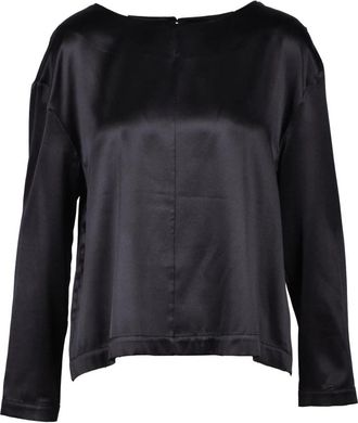 Wild Cashmere Zijden Blend Blouse - Dames - Blouses - Zwart - XS - Overhemden