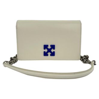 Off-white Off-White Jitney 0.5 schoudertas van wit kalfsleer