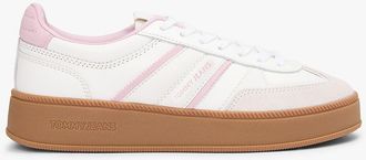 Tommy Hilfiger Womens Tommy Jeans Leather Flatform Sneaker - White - US 6.5 / EU 37