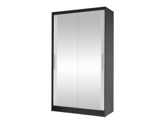 Mirjan24 Mobilier1 - Armario Closico 165, Negro + Blanco, 200x100x58cm, Puertas De Armario: Correderas, N&uacute;mero De Estantes: 0