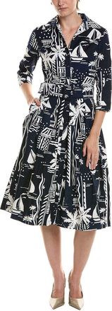 Samantha Sung Amber Cote Dazure Midi Shirtdress