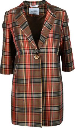 Bottega Martinese Brown/Red Stretch Coat