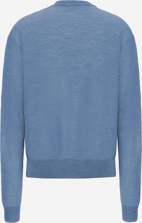 Jil Sander Womens Wool And Cashmere Blend Sweater Light Blue