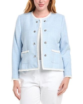 Tahari by ASL Plus Tassel Trim Jacket
