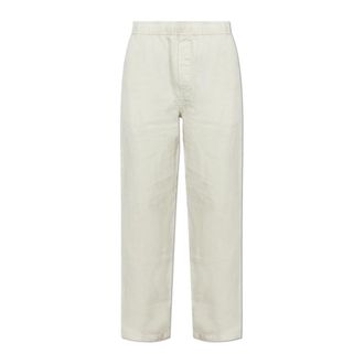 Sams&oslash;e & Sams&oslash;e Straight Trousers, male, Beige, Size: M Trousers Sajabari