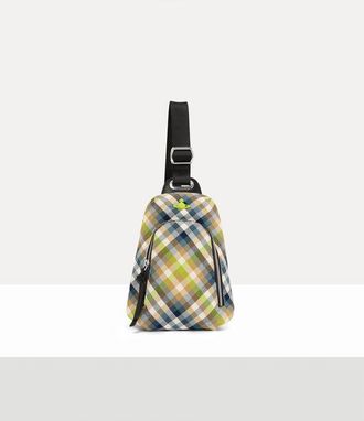 Vivienne Westwood Sling Bag Woven Tartan -Fluro-tartan