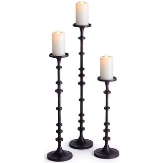 Napa Home & Garden Abacus Candle Stands Set of 3 in Black at Nordstrom
