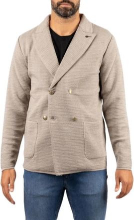 Paoloni Modern Jas - Heren - Blazers - Beige - L - Leer - Jassen