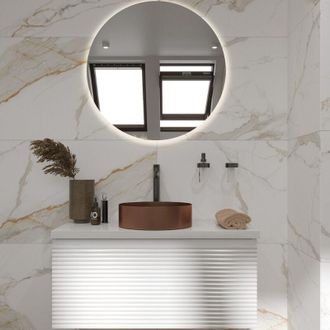 Puma Naturel - Iluxit Espejo Redondo Con Iluminaci&oacute;n Led 80x80 Cm (zil80kledp)