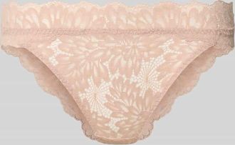 Neo Noir Neo Noir Slim Fit Slip mit floralem Allover-Spitzenbesatz Modell Lime in Beige, Gr&ouml;&szlig;e XL