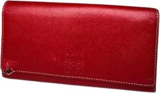 Loewe Pre-owned Wallets, female, Red, Size: ONE SIZE Pre-owned Leather Wallet