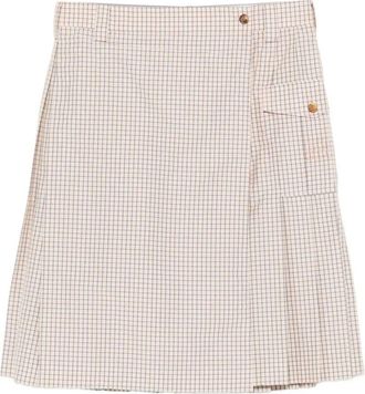 Miu Miu Cotton Check Skirt