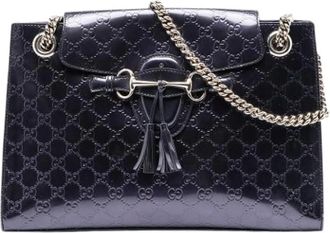 Gucci Pre-owned Shoulder Bags, female, Purple, Size: ONE SIZE Pre-owned Emily Shoulder Bag