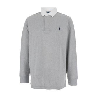 Polo Ralph Lauren Tops, Heren, Grijs, S, Katoen, Rugby Fit Polo Shirt