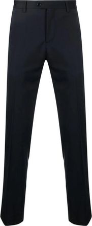 Lardini Getailleerde Navy Blue Broek - Heren - Nette broeken - Blauw - 5XL - Leer - Broeken