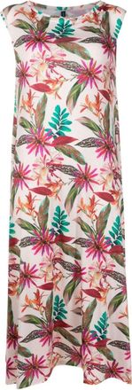 Lygia & Nanny Tie botanical-print midi dress - women - Elastane/Polyester - 38 - Multicolour