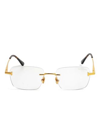 Tom Ford Eyewear rectangle glasses - Gold