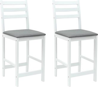 vidaXL Sillas De Comedor 2 Uds. Madera De Caucho S&oacute;lido Vidaxl