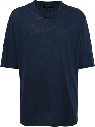 Iro drop-shoulder jersey T-shirt - men - Cotton/Linen/Flax - L - Blue