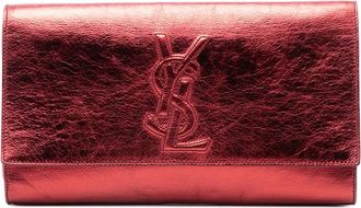 Saint Laurent 2000-2012 Crinkled Calfskin Belle de Jour clutch bag - Rosso