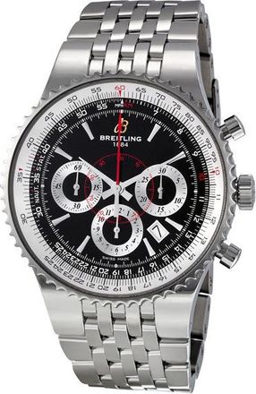 Breitling Pre-owned Breitling Montbrillant Chronograph Automatic Black Dial Mens Watch A2335121/BA93