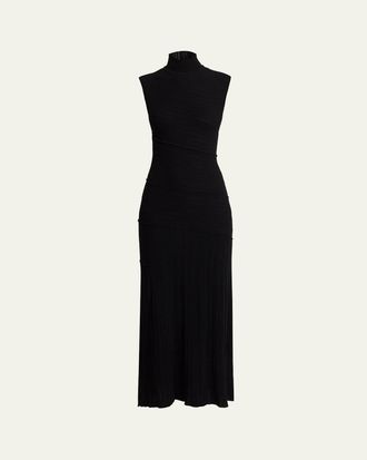 Proenza Schouler Federica Micropleated Knit Dress