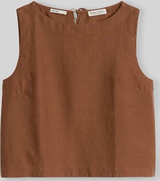 Marc O'Polo Relaxed Fit Blusentop aus reinem Leinen in Hazel, Gr&ouml;&szlig;e 42