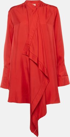 Roksanda Ilincic Red Silk Draped Mini Dress