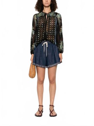 Ulla Johnson Aster Long Sleeve Blouse In Multi